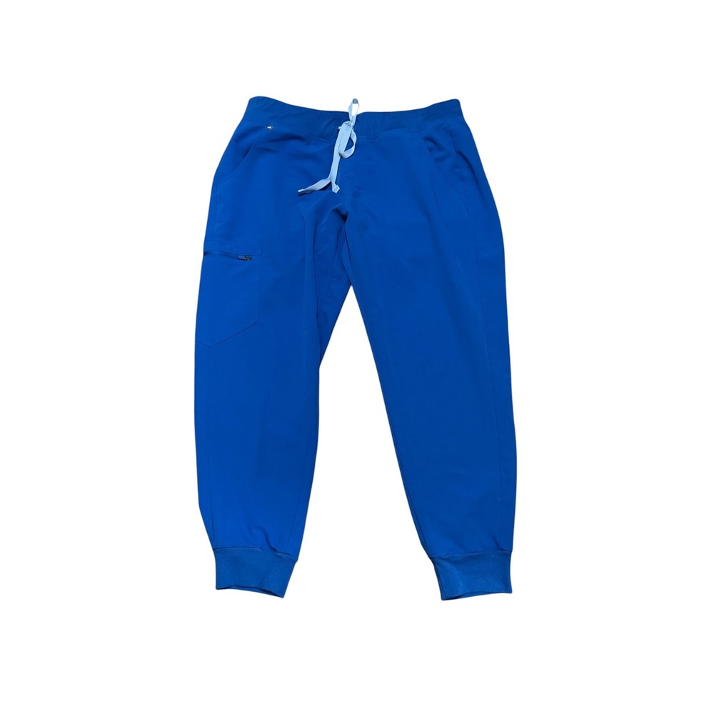 FIGS Size Large Petite Zamora Jogger Scrub Pants Royal Blue Technical Collection